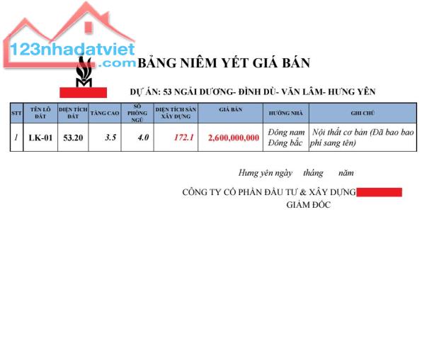 Bán nhà 3,5 tầng cực đẹp: Đình Dù, Văn Lâm: 0988663893 - 4