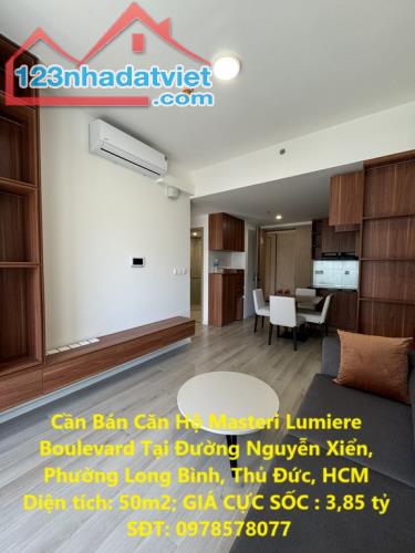 Cần Bán Căn Hộ Masteri Lumiere Boulevard Tại Đường Nguyễn Xiển, Phường Long Bình, Thủ