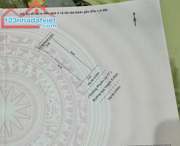 Bán lô Đất mặt tiền đường Phước Lý 17 giá rẻ nhất khu Phước Lý, chỉ 2 tỷ 780 tl