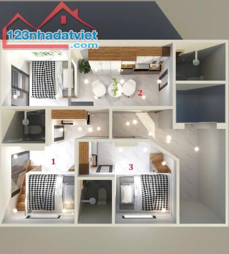 Nhà đẹp ngõ Hoàng Mai, giá 15.4 tỷ, 54m2x6T, KD, lô góc, ô tô đỗ - 2