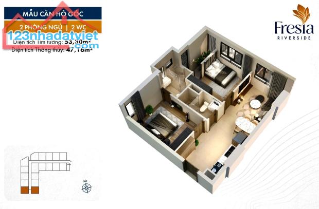 Xuất hiện căn hộ view sông ngay giữa lòng trung tâm TP Biên Hòa