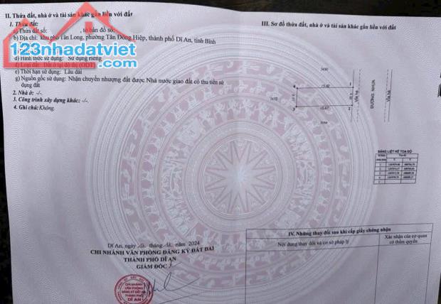 Đất mặt tiền buôn bán 77m ngay Cạnh vincom550 Dĩ An , Bình Dương - 3