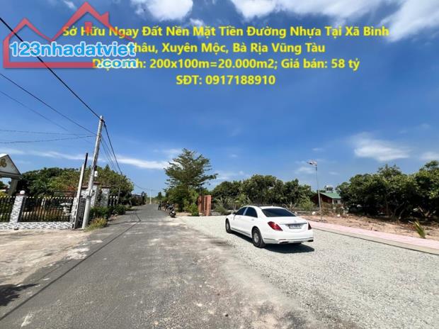 Sở Hữu Ngay Đất Nền Mặt Tiền Đường Nhựa Tại Xã Bình Châu, Xuyên Mộc, Bà Rịa Vũng Tàu