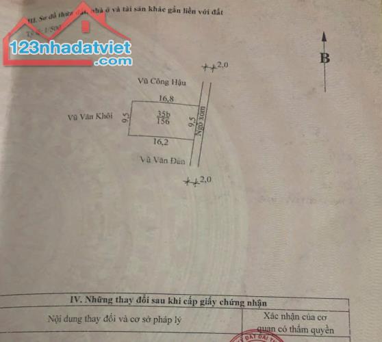 Bán lô đất 156m2 ngang 9,5m Kim Đới 2 Hữu Bằng Kiến Thụy