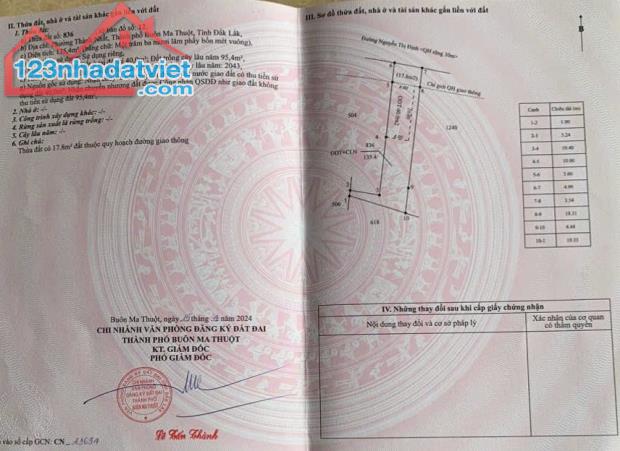 Bán 135m² Đất Mặt Tiền Kinh Doanh – Nguyễn Thị Định, P. Thành Nhất, Tp. Buôn Ma Thuột – 17 - 3