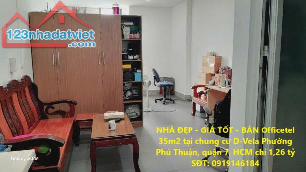 NHÀ ĐẸP - GIÁ TỐT - BÁN Officetel 35m2 tại chung cư D-Vela Phường Phú Thuận, quận 7, HCM