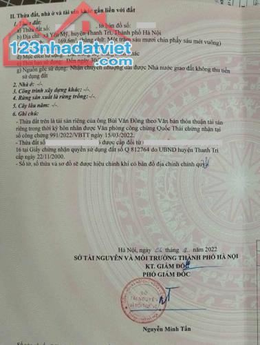 Bán đất trồng cây tại Yên Mỹ, đường 3 ô tô tránh, giá 330 triệu. Lh 0888229559