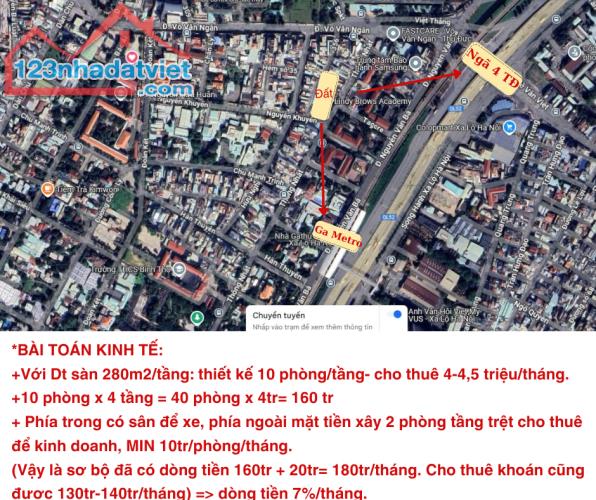 Dòng Tiền 7%/th, DT 389m2, đ.Thống nhất,Trường Thọ, Thủ Đức: Ngang 14m, 5 Tầng, 19 Tỷ - 2