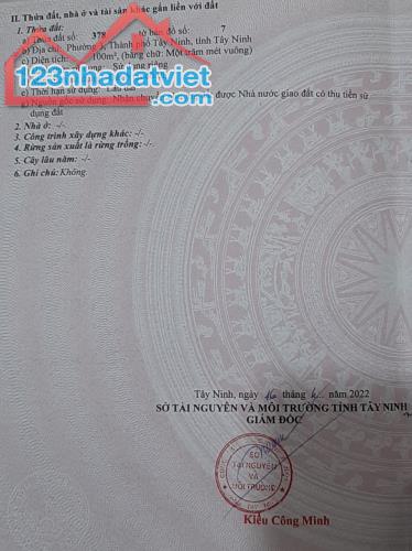 Bán đất giảm cực sâu, đường 18 m DA , Tây Ninh, Nguyễn Hữu Thọ, 100m2, chỉ 2.8 tỷ. - 2