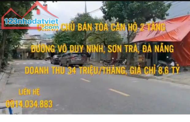 CẦN BÁN TÒA CĂN HỘ 2 TẦNG ĐƯỜNG VÕ DUY NINH - SƠN TRÀ - ĐÀ NẴNG