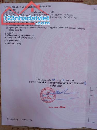 Chính Chủ Bán Đất CLN Diện Tích 902.7m2 Tại Xã Tam Bình, Huyện Cai Lậy - 4