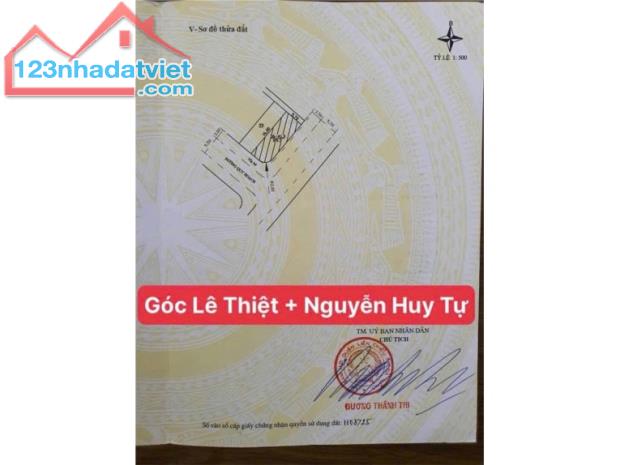 Bán lô góc 2 Mặt tiền đường Nguyễn Huy Tự & Lê Thiệt - DT: 90m2, Giá 4.95 tỷ TL - 1