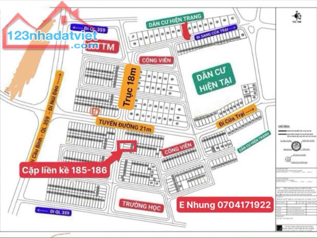 ❌1 Đôi liền kề trục chính 18m Mở Vp/ nhà hàng kinh doanh ok tại Khu Đô Thị Khâu Da- TP Thu