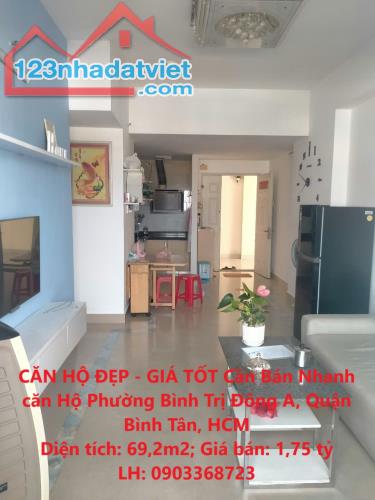 CĂN HỘ ĐẸP - GIÁ TỐT Cần Bán Nhanh căn Hộ Phường Bình Trị Đông A, Quận Bình Tân, HCM