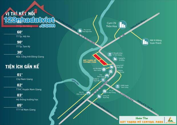 Nợ ngân hàng–Cắt lỗ 100tr, bán lô đất mặt tiền đường nhựa trung tâm TT Thạnh Mỹ Nam Giang - 2