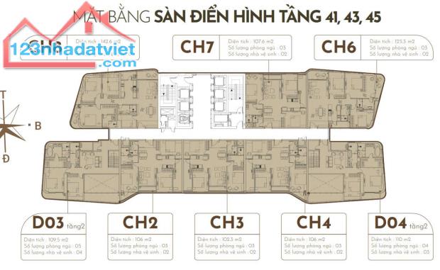 Duy nhất căn hộ chung cư Han Jardin 124,5m2, 3PN 2WC, căn góc 3 thoáng, tầng cao. - 3