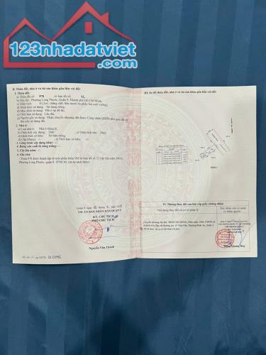 Bán Nhanh Lô Đất Phường Long Phước, Quận 9, TP HCM