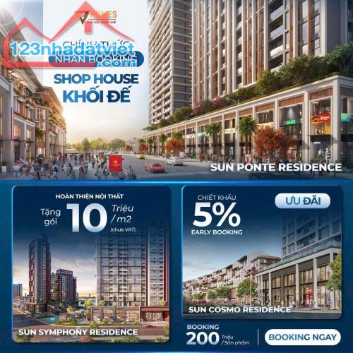 CHÍNH THỨC NHẬN BOOKING SIÊU PHẨM SHOP KHỐI ĐẾ SUN PONTE & SUN COSMO & SUN SYMPHONY