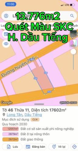Bán đất sản xuất kinh doanh Long Tân Dầu Tiếng – hơn 1.3ha SKC – giá rẻ chỉ 1,16tr/m² - 2