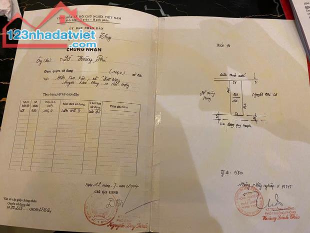 Bán lô đất 166m2 ngang 7,5m đường 6m Tam Kiệt Hữu Bằng Kiến Thụy 1,65 tỷ