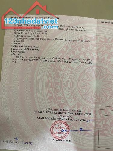 CHÍNH CHỦ CẦN BÁN NHANH LÔ ĐẤT TẠI TDP An Mỹ, TT Tiên Điền, Nghi Xuân, Hà Tĩnh
