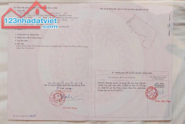 CHÍNH CHỦ CẦN BÁN NHANH 4,7HA ĐẤT TẠI Xã Tân Phúc huyện Hàm Tân tỉnh Bình Thuận. - 2