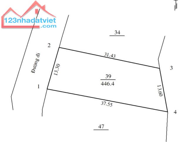 Mặt đường Liên Xã Đồng Bèn 446m2 đường nhựa, kinh doanh, gần sát Quốc Lộ 21A và đg 446