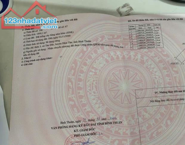 Bán Gần 2 Sào ĐẤT - Vị Trí Tại : Thôn 3 - Xã Tân Đức - Huyện Hàm Tân - Tỉnh Bình Thuận - 1