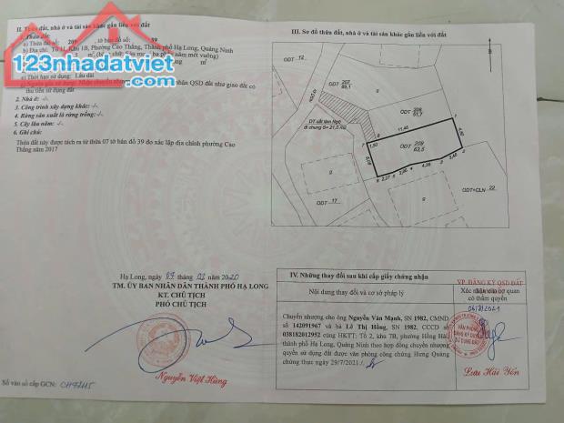Bán 3 Ô Đất Thổ Cư Ngõ 4 Cao Thắng,Hạ Long Giá Rẻ Chỉ Mấy Trăm !!! - 5