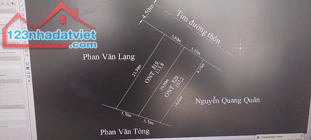 Bán lô đất 107m2 ngang 5,5m trục thôn Tam Kiệt Hữu Bằng Kiến Thụy giá 1,8 tỷ - 2