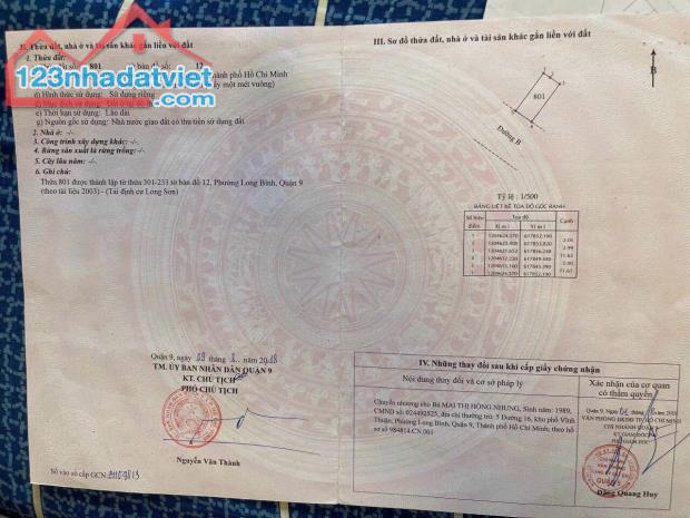Bán Đất 58m2 Gần Suối Tiên Đường Nguyễn Xiển, Phường Long Bình, Quận 9 - 3