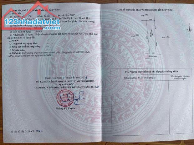 VỊ TRÍ ĐẸP - ĐẦU TƯ SINH LỜI - Cần Bán 2 Lô Đất Tại Thôn Yên Thành, Xã Yên Hùng, Huyện