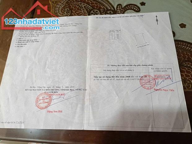 Cần bán lô đất châu pha.600mv đường bê tông kdc - 2