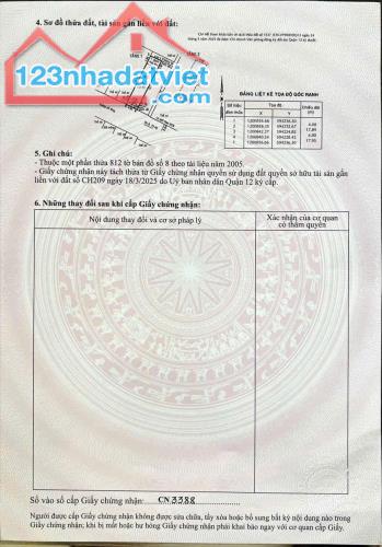 BÁN LÔ ĐẤT VÀNG (4x18) 1/ TRUNG MỸ TÂY 09, QUẬN 12