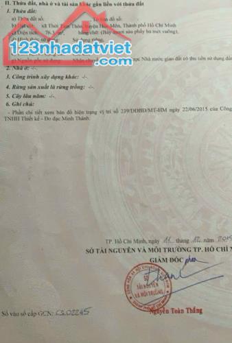 Cần bán gấp căn nhà 76m2 ở Thới Tam Thôn - Hóc Môn giá 730 triệu. - 3