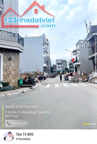 Mrs Tâm Bán lô góc RẺ nhất TĐC Kiến Thiết, Sở Dầu, Hồng Bàng, Hải Phòng. Chỉ 69 tr/m2