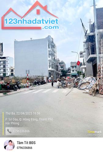 Mrs Tâm Bán lô góc RẺ nhất TĐC Kiến Thiết, Sở Dầu, Hồng Bàng, Hải Phòng. Chỉ 69 tr/m2 - 1