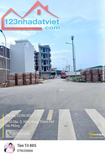 Mrs Tâm Bán lô góc RẺ nhất TĐC Kiến Thiết, Sở Dầu, Hồng Bàng, Hải Phòng. Chỉ 69 tr/m2 - 2