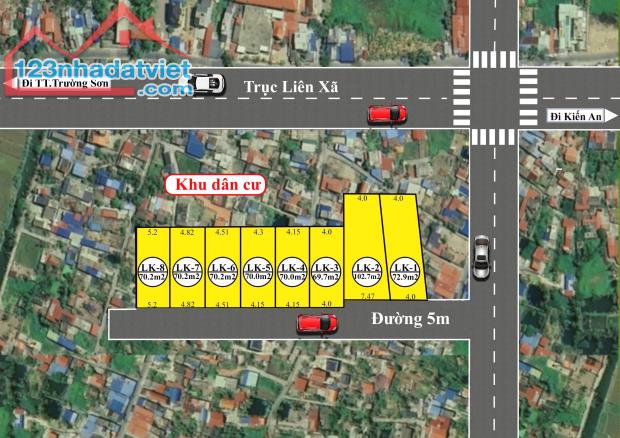 Bán đất gần chợ Bứa, Thái Sơn, An Lão giá 560tr sát đường Vành đai 3 và Quận Kiến An, HP.