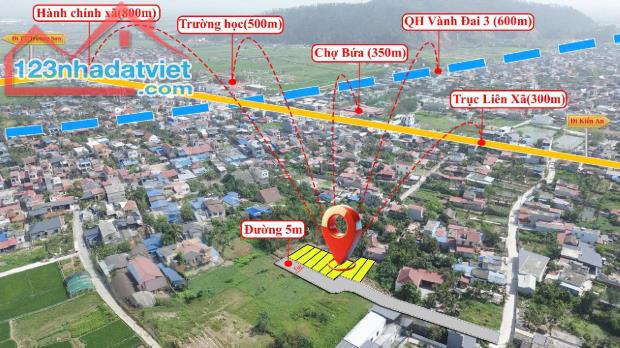 Bán đất gần chợ Bứa, Thái Sơn, An Lão giá 560tr sát đường Vành đai 3 và Quận Kiến An, HP. - 1