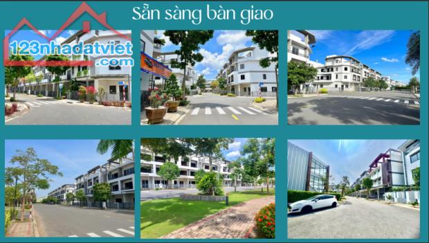 Nhà phố xây sẵn mặt tiền sông vàm cỏ đông ngay trung tâm thị trấn Bến Lức