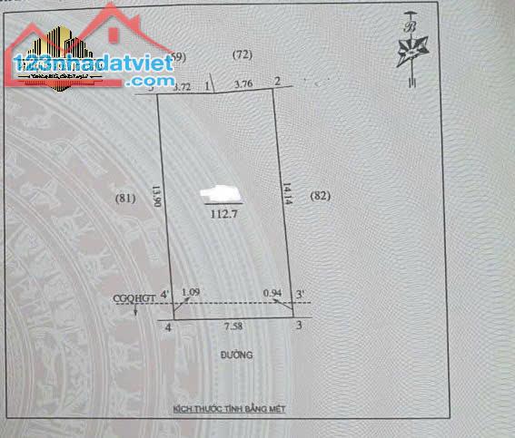 🔥BÁN ĐẤT MẶT ĐƯỜNG PHÙNG PHÚC KIỀU – PHƯỜNG LÊ MAO, Vinh 112,7m2 đường 7m Nam
