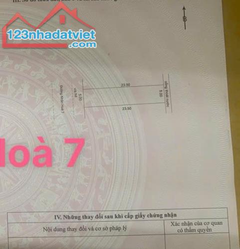 Bán đất mặt tiền Nhân Hòa 7, Hòa Xuân - gần chợ Miếu Bông, DT 118m2 - giá 3.05 tỷ tl