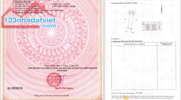 Bán đất Diên Đồng giá rẻ full thổ cư đường thông sát bên trục đường nhựa liên xã - 4