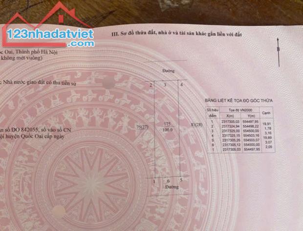 Tái định cư Phú Mãn, 100m2 sổ riêng ô tô tránh, đất làn 2 ngay sau UBND Phú Mãn