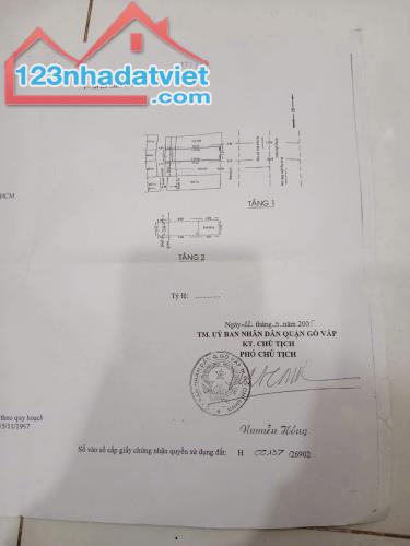 bán nhà mt 879 nguyễn kiệm p 3 gv 3 lầu giá 4tỉ 65