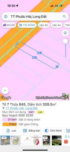 CÁCH BIỂN 2KM - TT PHƯỚC HẢI . LONG ĐẤT KHU CAMPINH ĐỒNG GIÓ - 1
