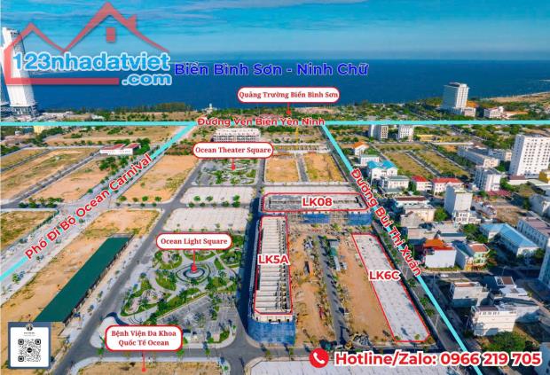 Sở hữu shophouse 4 tầng mặt biển, tRung tâm TP giá cực sốc chỉ 6,x tỷ, Bình Sơn Ocean Park