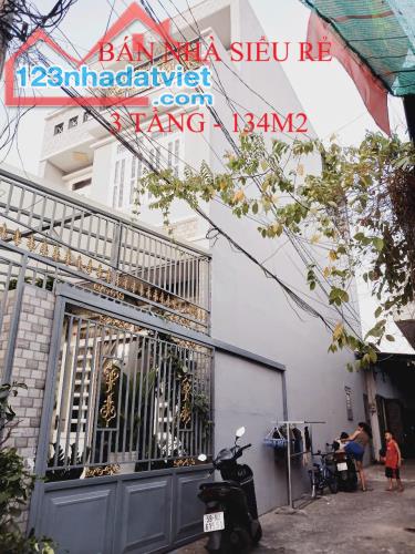 BÁN NHÀ MẶT TIỀN GẦN AONE TÂN PHÚ, BÌNH TÂN 3 TẦNG 134M2, NHỈNH 8 TỶ