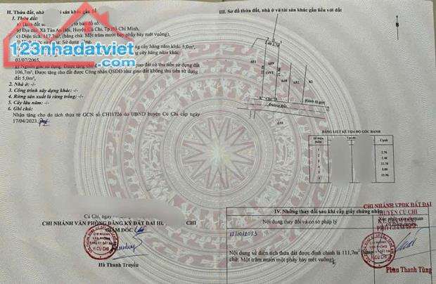 Giá Siêu Hời Cho người Mua 760 triệu Sổ Hồng Riêng Sẵn Lê Thị Duyệt Tân An Hội Củ Chi